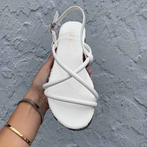 White snake skin sandal - Picture 4 of 6